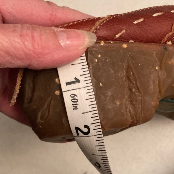 El Naturalista Brown Leather Mules with White Stitching - Picture 3 of 8